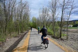 Na sesji poruszono temat planowanej trasy rowerowej VeloSkawa. 